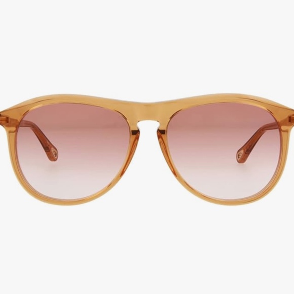 Chloé 56mm Aviator Sunglasses One Size, ORANGE - Picture 11 of 12